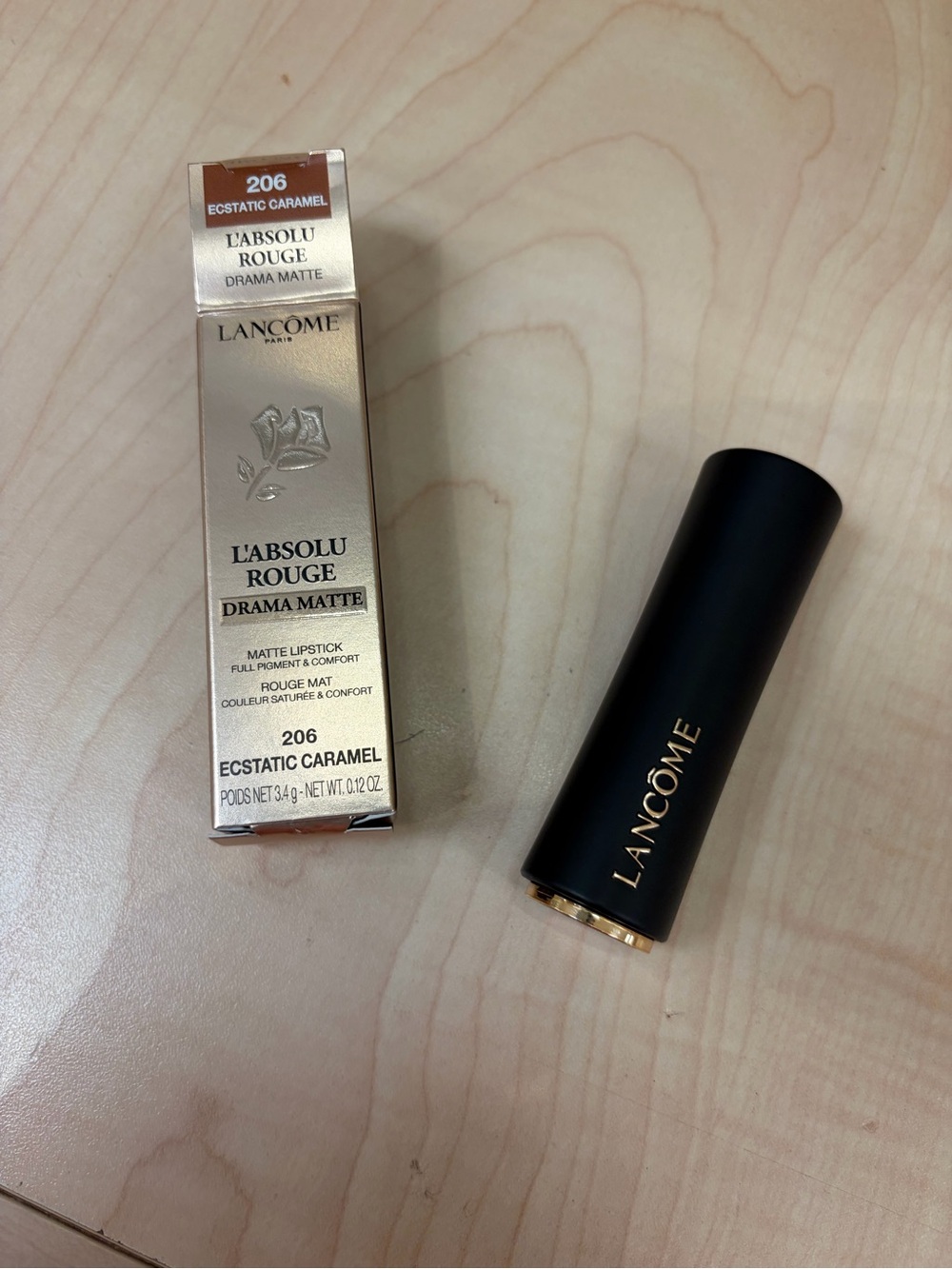 Lancôme L'Absolu Rouge Drama Matte Lipstick - 206 Ecstatic Caramel new in box